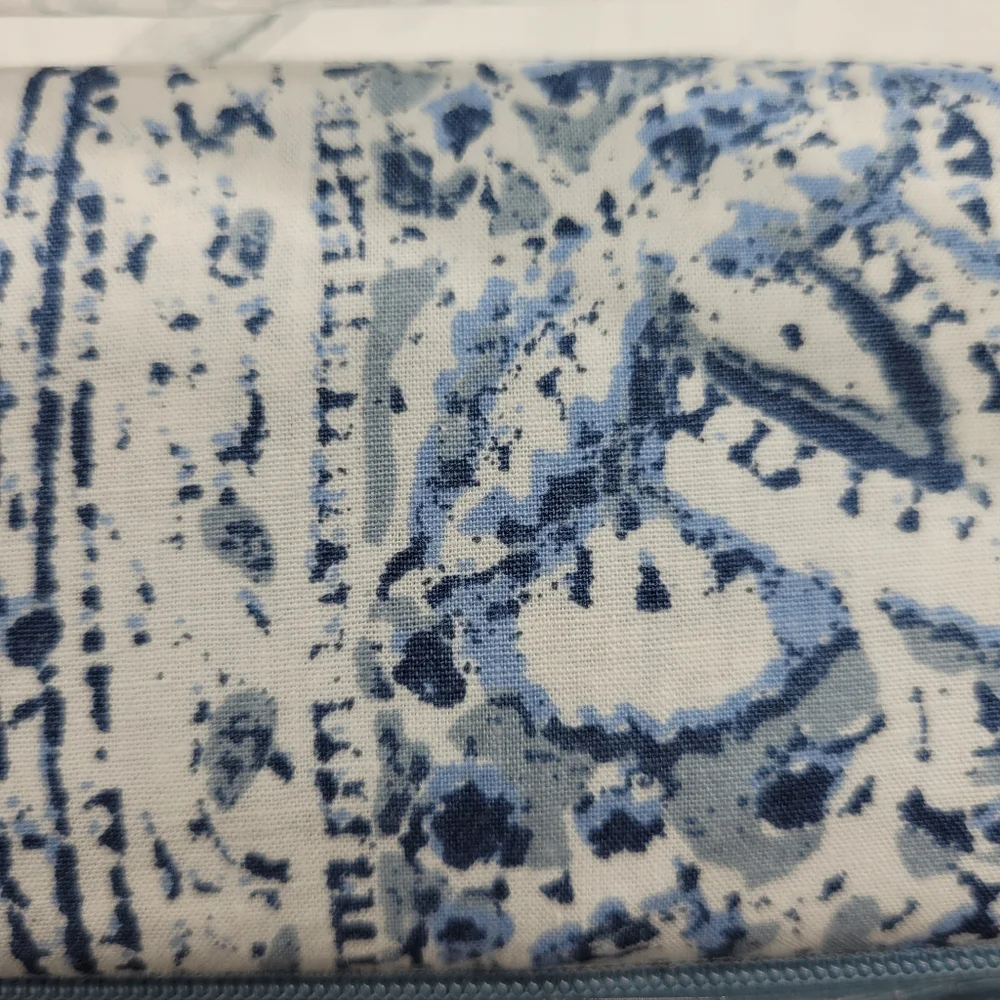 Simply Shabby Chic Duvet Set Indigo Batik Stripe Floral Blue 2 Pc TWIN Size NEW